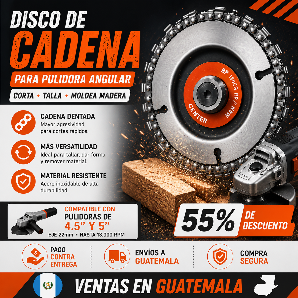 Discos de Cadena para pulidora angular