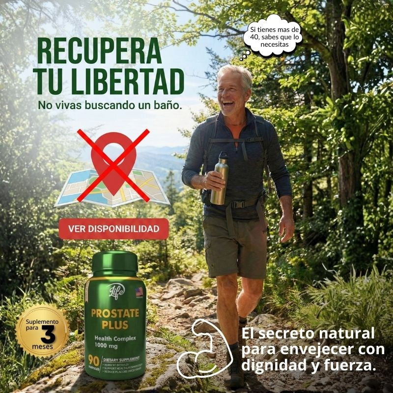 (LLEVA 2 PAGA 1)  Oferta 2x1 Prostate Plus™ 100% original – Mejor Flujo Urinario y Bienestar Masculino