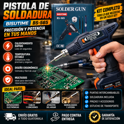 Pistola de Soldadura Inalámbrica – Suelda Circuitos y Componentes Electrónicos sin Cables