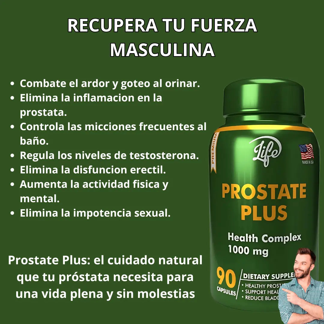 (LLEVA 2 PAGA 1)  Oferta 2x1 Prostate Plus™ 100% original – Mejor Flujo Urinario y Bienestar Masculino