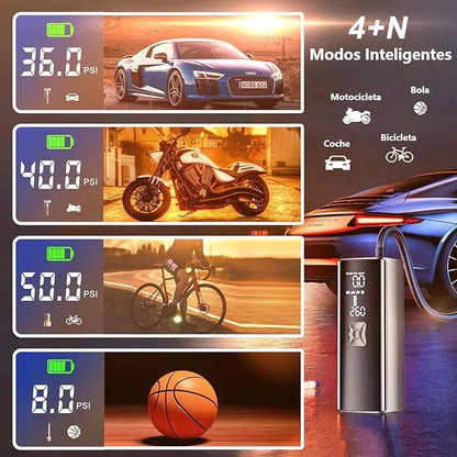 (55% DESCUENTO) Inflador Digital Automático | Infla Autos, Motos Y Bicicletas