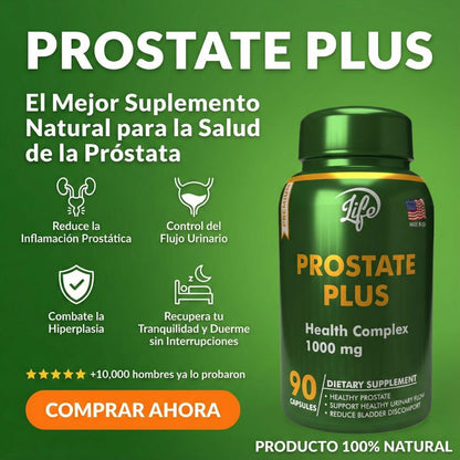 (LLEVA 2 PAGA 1)  Oferta 2x1 Prostate Plus™ 100% original – Mejor Flujo Urinario y Bienestar Masculino