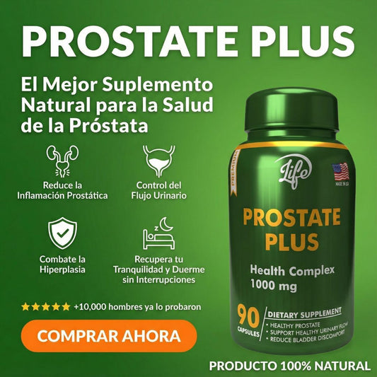 (LLEVA 2 PAGA 1)  Oferta 2x1 Prostate Plus™ 100% original – Mejor Flujo Urinario y Bienestar Masculino