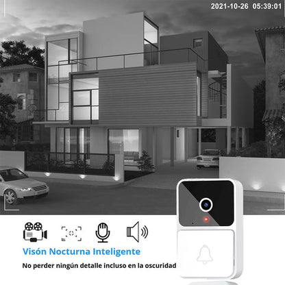(55% DESCUENTO) Timbre Inteligente con Cámara WiFi | Mira, Escucha y Habla desde tu Celular