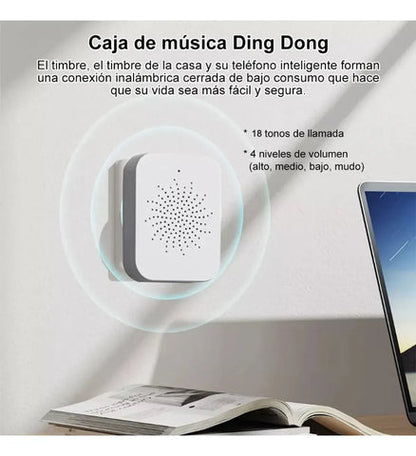 (55% DESCUENTO) Timbre Inteligente con Cámara WiFi | Mira, Escucha y Habla desde tu Celular