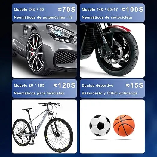 (55% DESCUENTO) Inflador Digital Automático | Infla Autos, Motos Y Bicicletas
