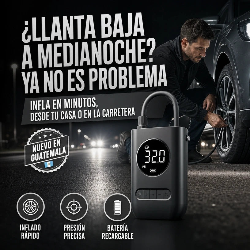 (55% DESCUENTO) Inflador Digital Automático | Infla Autos, Motos Y Bicicletas
