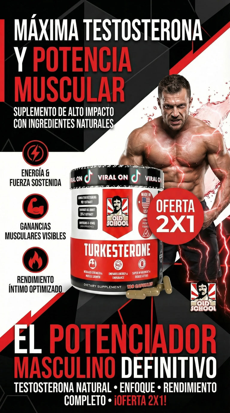 (OFERTA 2X1) Turkesterona  Old 100% original- Fuerza, Energía, Masa Muscular y Recuperación